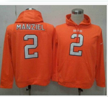 NEW Cleveland Browns #2 Johnny Manziel Orange Pullover NFL Hoodie