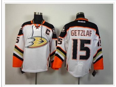 Anaheim Ducks #15 Ryan Getzlaf White New Road NHL Jersey