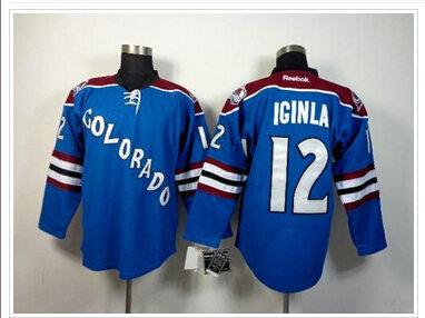 Colorado Avalanche #12 Jarome Iginla Blue Third NHL Jersey