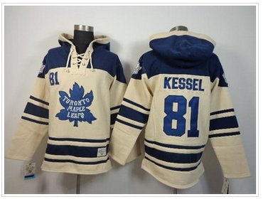 Toronto Maple Leafs #81 Phil Kessel Cream Sawyer Hooded Sweatshirt Stitched NHL Jersey