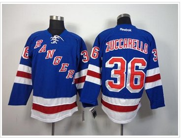 New York Rangers #36 Mats Zuccarello Blue Home NHL Jersey