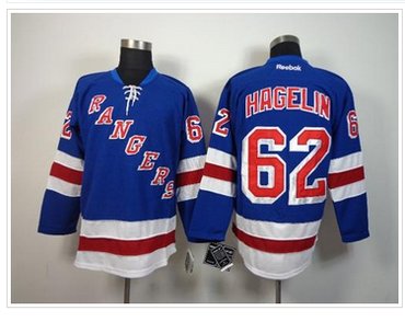New York Rangers #62 Carl Hagelin Blue Home NHL Jersey