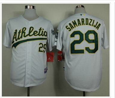 Oakland Athletics #29 Jeff Samardzija White Cool Base Stitched Baseball Jersey