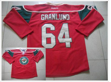 Minnesota Wild #64 Mikael Granlund Red Stitched NHL Jersey