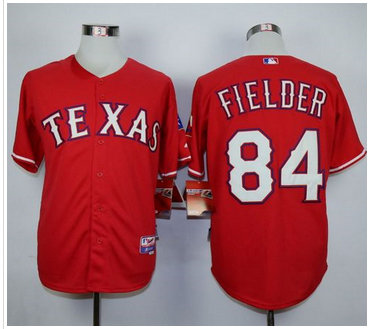 Texas Rangers #84 Prince Fielder Red Cool Base Stitched Baseball Jersey
