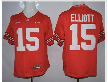 Ohio State Buckeyes #15 Ezekiel Elliott Red Limited Stitched NCAA Jersey