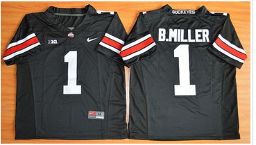 Ohio State Buckeyes #1 Braxton Miller Black Limited Stitched NCAA Jersey