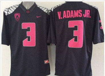 Oregon Ducks #3 Vernon Adams Jr. Olive Black Limited Stitched NCAA Jersey