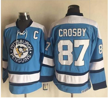Pittsburgh Penguins #87 Sidney Crosby Blue Alternate CCM Throwback Stitched NHL Jersey Pittsburgh Penguins #87 Sidney Crosby Blue Alternate CCM Throwback Stitched NHL Jersey