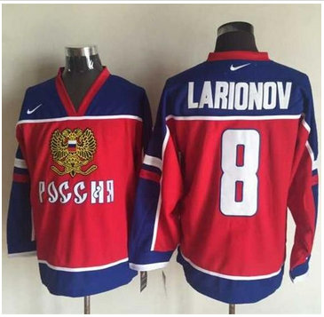 Vancouver Canucks #8 Igor Larionov Red Blue Nike Stitched NHL Jersey