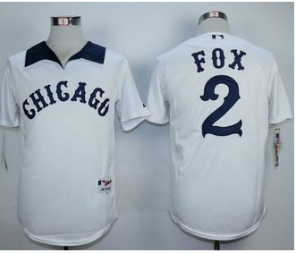 Chicago White Sox #2 Nellie Fox White 1976 Turn Back The Clock Stitched MLB Jersey