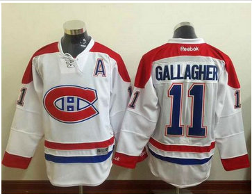 Montreal Canadiens #11 Brendan Gallagher White Stitched NHL Jersey Montreal Canadiens #11 Brendan Gallagher White Stitched NHL Jersey