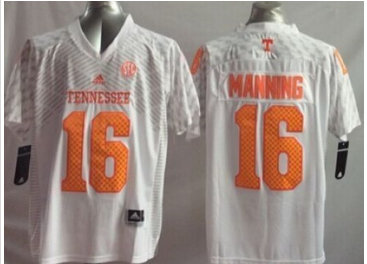 Youth Tennessee Vols #16 Peyton Manning White Stitched NCAA Jersey