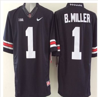 Ohio State Buckeyes #1 Braxton Miller Black Limited Stitched NCAA Jersey