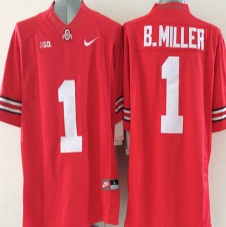 Ohio State Buckeyes #1 Braxton Miller Red Limited Stitched NCAA Jersey
