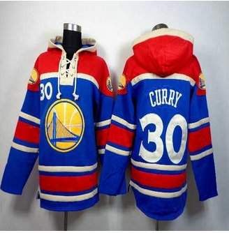 Golden State Warriors #30 Stephen Curry Blue Pullover NBA Hoodie