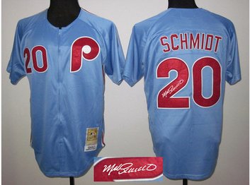 Philadelphia PhilliesSignature Edition #20 Mike Schmidt Blue Cool Base Baseball Jersey