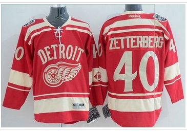 Detroit Red Wings #40 Henrik Zetterberg Red 2014 Winter Classic Stitched NHL Jersey