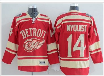 Detroit Red Wings #14 Gustav Nyquist Red 2014 Winter Classic Stitched NHL Jersey