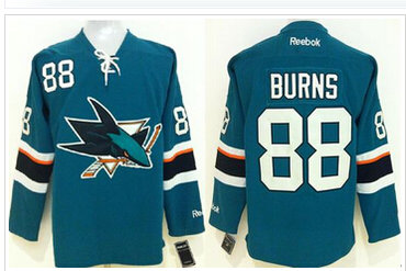 San Jose Sharks #88 Brent Burns Teal Stitched NHL Jersey