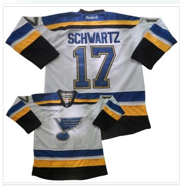 St.Louis Blues #17 Jaden Schwartz New White Road Stitched NHL Jersey