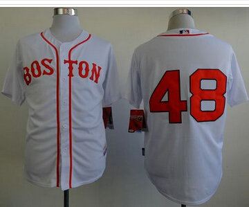Boston Red Sox #48 Pablo Sandoval White Cool Base Stitched MLB Jersey