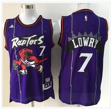 Youth NBA Raptors #7 Kyle Lowry Purple Throwback Stitched Jersey