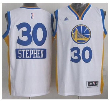 Youth NBA Warriors #30 Stephen Curry White 2014-15 Christmas Day Stitched Jersey