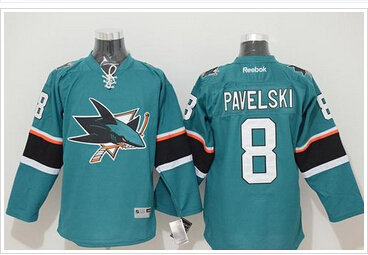 San Jose Sharks #8 Joe Pavelski Stitched Teal NHL Jersey