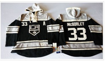 Los Angeles Kings #33 Marty Mcsorley Black Sawyer Hooded Sweatshirt Stitched NHL Jersey