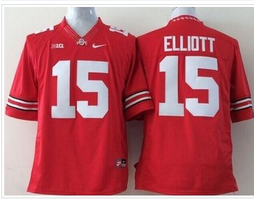 Ohio State Buckeyes #15 Ezekiel Elliott Red Limited Stitched NCAA Jersey