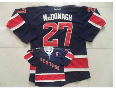 New York Rangers #27 Ryan McDonagh Navy Blue Stitched NHL Jersey
