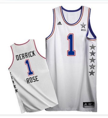 Chicago Bulls #1 Derrick Rose White 2015 All Star Stitched NBA Jersey