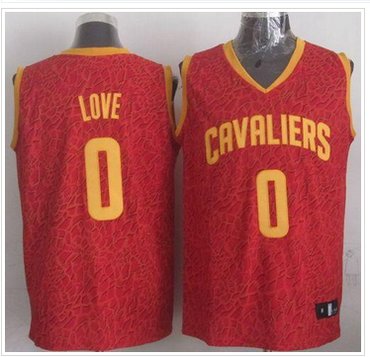 Cleveland Cavaliers #0 Kevin Love Red Crazy Light Stitched NBA Jersey