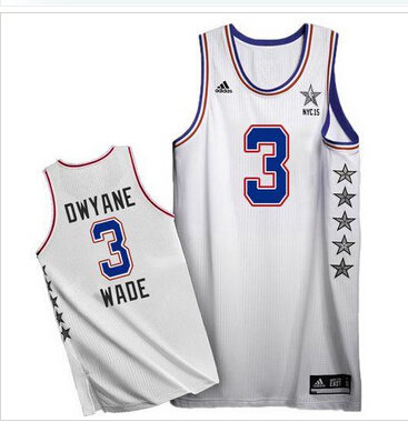 Miami Heat #3 Dwyane Wade White 2015 All Star Stitched NBA Jersey