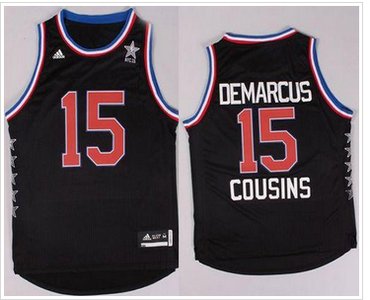 Sacramento Kings #15 DeMarcus Cousins Black 2015 All Star Stitched NBA Jersey Sacramento Kings #15 DeMarcus Cousins Black 2015 All Star Stitched NBA Jersey