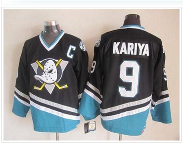 Anaheim Ducks #9 Paul Kariya Black CCM Throwback Stitched NHL Jersey