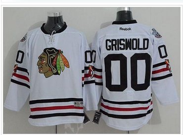 Chicago Blackhawks #00 Clark Griswold White 2015 Winter Classic Stitched NHL Jersey