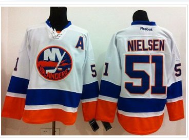 New York Islanders #51 Frans Nielsen White Stitched NHL Jersey New York Islanders #51 Frans Nielsen White Stitched NHL Jersey