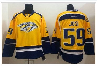 Nashville Predators #59 Roman Josi Yellow Home Stitched NHL Jersey