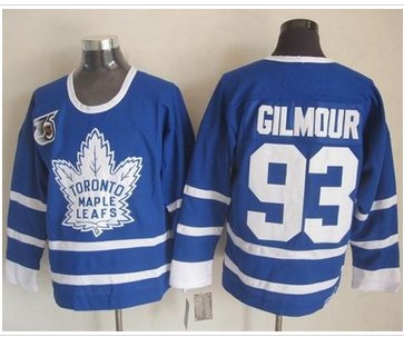 Toronto Maple Leafs #93 Doug Gilmour Blue 75th CCM Throwback Stitched NHL Jersey