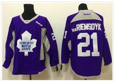 Toronto Maple Leafs #21 James Van Riemsdyk Purple Hockey Fights Cancer Stitched NHL Jersey