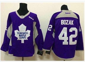 Toronto Maple Leafs #42 Tyler Bozak Purple Hockey Fights Cancer Stitched NHL Jersey