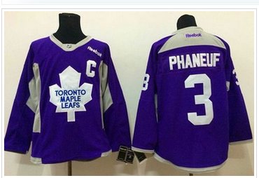 Toronto Maple Leafs #3 Dion Phaneuf Purple Hockey Fights Cancer Stitched NHL Jersey