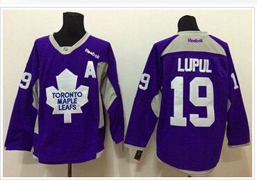 Toronto Maple Leafs #19 Joffrey Lupul Purple Hockey Fights Cancer Stitched NHL Jersey