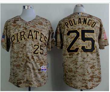 Pittsburgh Pirates #25 Gregory Polanco Camo Alternate Cool Base Stitched Baseball Jersey