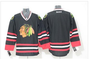 Chicago Blackhawks Blank Stitched Black NHL jersey