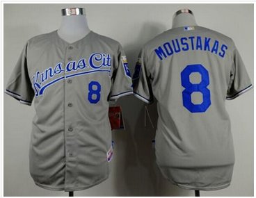 Kansas City Royals #8 Mike Moustakas Grey Cool Base Baseball Jersey Kansas City Royals #8 Mike Moustakas Grey Cool Base Baseball Jersey