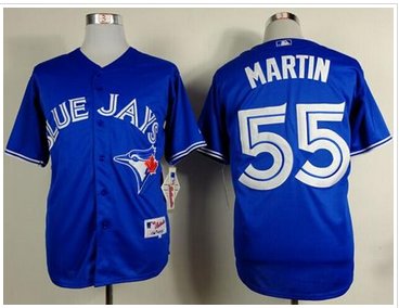 Toronto Blue Jays #55 Russell Martin Blue Alternate Stitched Baseball Jersey