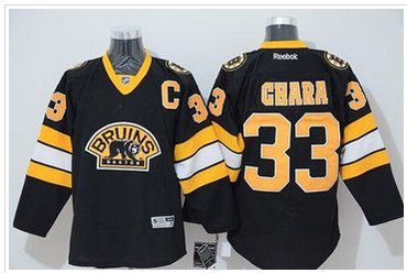 Boston Bruins #33 Chara Stitched Black Third NHL Jersey